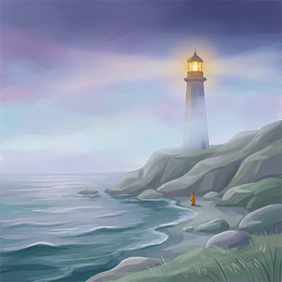 Misty Lighthouse