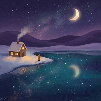 Starry Lakeside Lodge